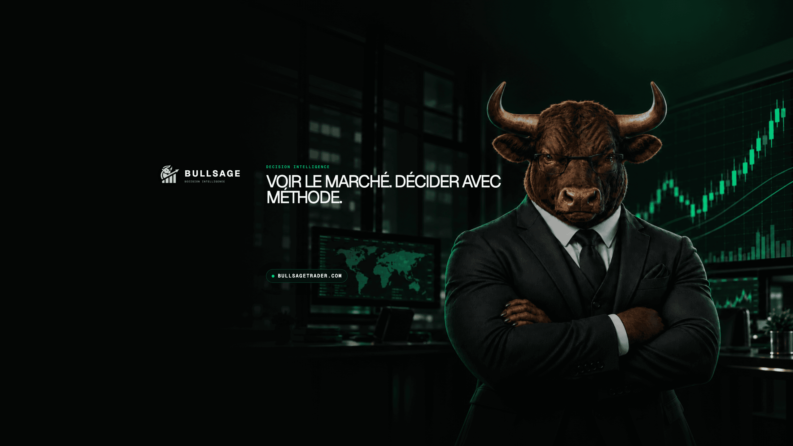 Bannière officielle de la chaîne YouTube BULLSAGE avec la mascotte taureau